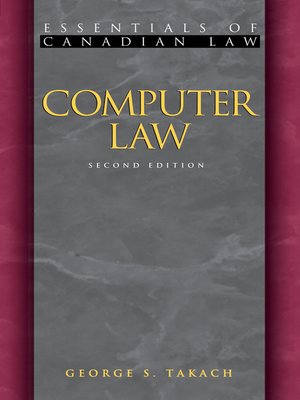cover image of Computer Law, 2/e